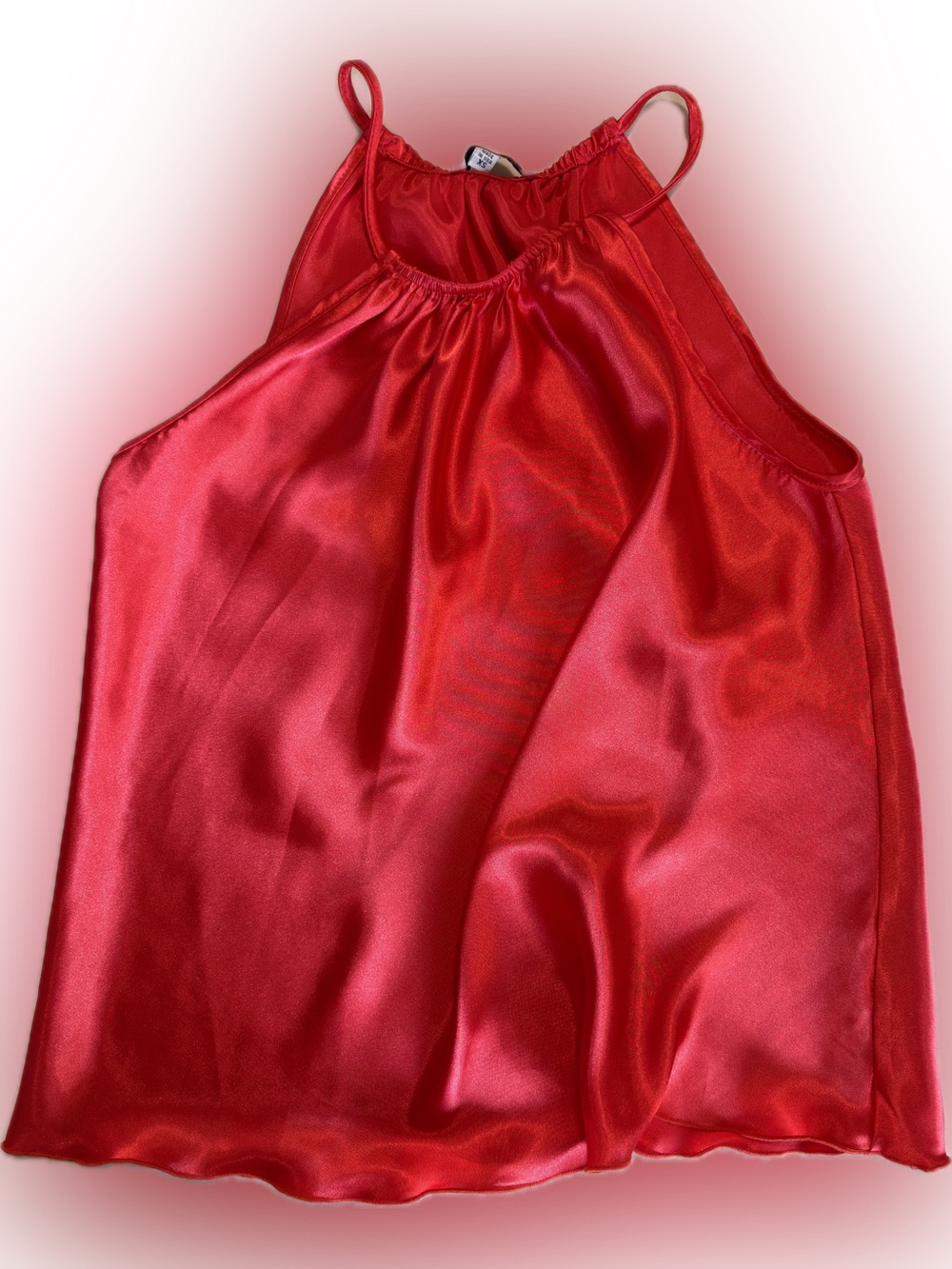 ❤️ Tash + Sophie Red Satin Tank Top | Silky Drape | Size XS ❤️